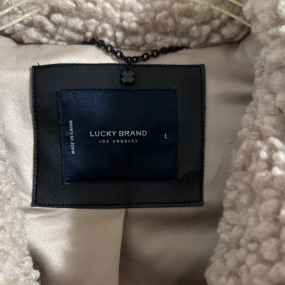 Lucky Brand Women's Cozy Tan Teddy Jacket - Picture 2 of 4